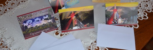 Sprzedaż kartek swiątecznych.