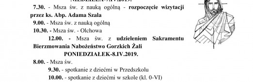 PARAFIALNE REKOLEKCJE WIELKOPOSTNE - 5-9 KWIETNIA